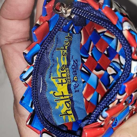 Recycled Candy wrapper Coin pouch - Picture 3 of 4